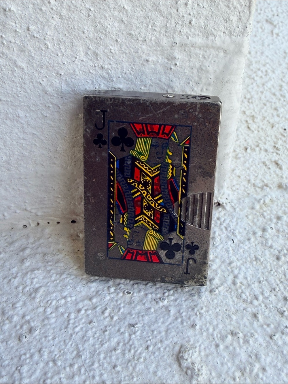 2002 Jack of Clubs Playing Card Novelty Lighter Poker Casino Metal Collectible